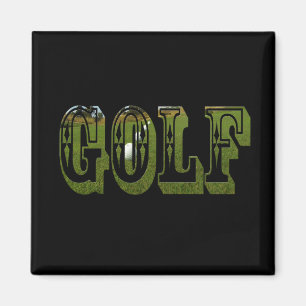 Golf Green Dimensional Word mit Balls, Magnet