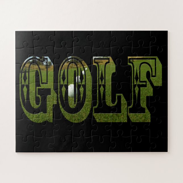 Golf Green Dimensional Word mit Balls, Puzzle (Horizontal)