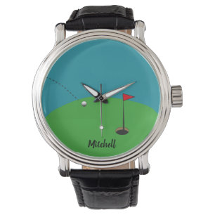 Golf Green Personalisiert Armbanduhr