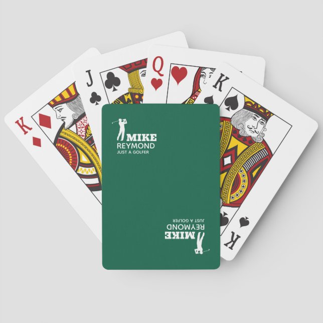 Golf Green Playing Cards for a Golfer Spielkarten (Rückseite)