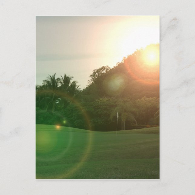 Golf Green Postcard Postkarte (Vorderseite)