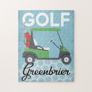 Golf Greenbrier West Virginia - Retro Vintag Trav Puzzle