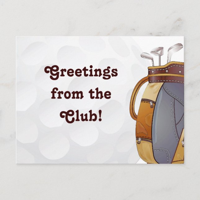 Golf Greetings Postkarte (Vorderseite)