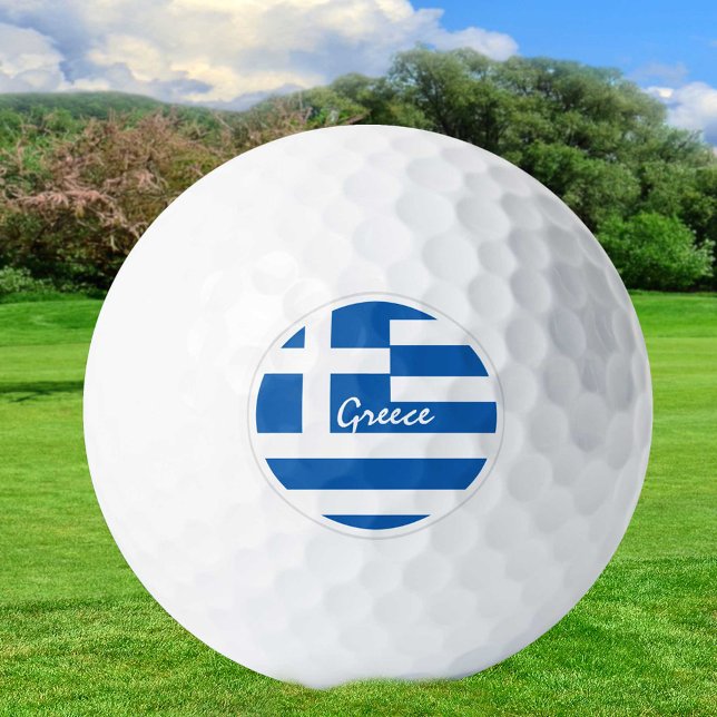 Golf Griechenland & Griechische Flagge / Golf Ball (Von Creator hochgeladen)