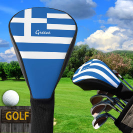 Golf Griechenland & Griechische Flagge / Golf Club Headcover