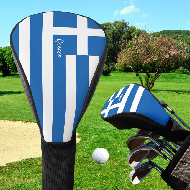Golf Griechenland & Griechische Flagge / Golf Club Headcover (Von Creator hochgeladen)