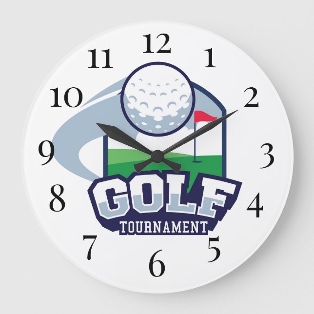 Golf Große Wanduhr (Vorderseite)