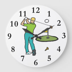 Golf Große Wanduhr