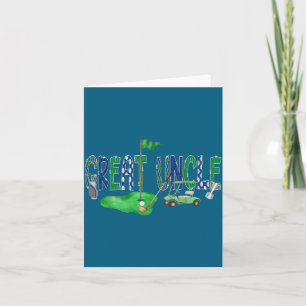 Golf Großonkel Loch Eins Illustration Karte