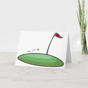 Golf Grün Putting Loch mit Flagge 18 Karte