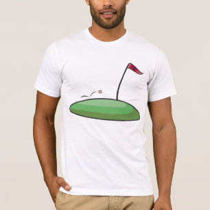 Golf Grün Putting Loch mit Flagge 18 T-Shirt