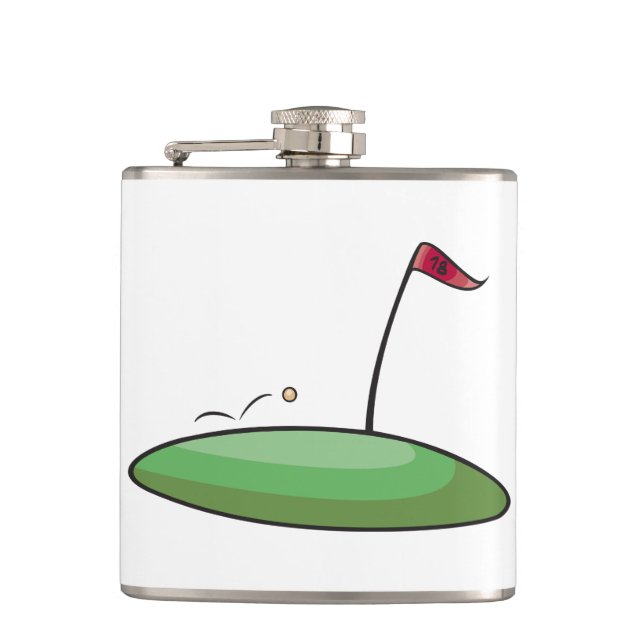 Golf-grüne Flasche Flachmann (Vorderseite)