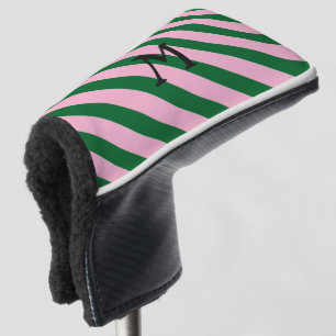 GOLF- Grünrosa, Monogramm-Golf-Putter-Kopfbedecku Golf Headcover