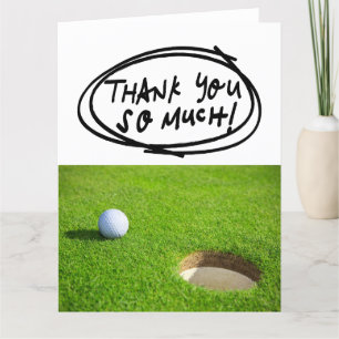 GOLF Grüntöne Dankbarkeit: Fairway Dankeskarte