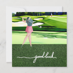 Golf Gruß Golf Ball viel Glück für Dame Golfer