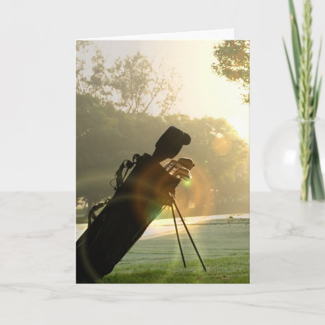 Golf Grußkarte Karte (Vorderseite)