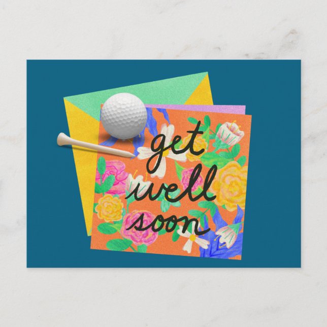 Golf Gut bald Golfer mit Kugeln auf Karte (Vorderseite)