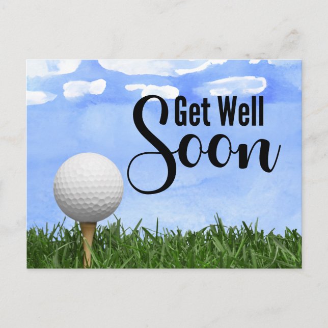 Golf Gut bald Golfer Postkarte (Vorderseite)