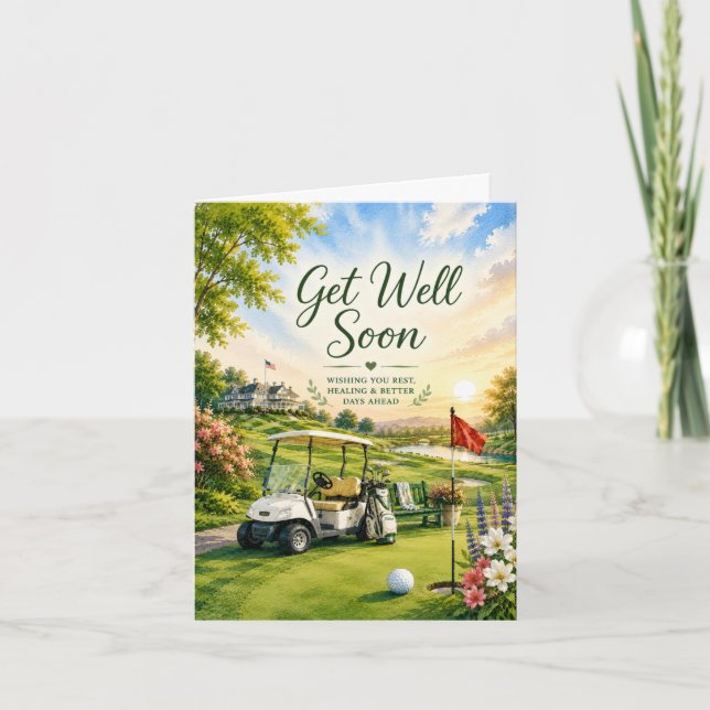 Golf Gute Besserung Golfer  (Vorderseite)