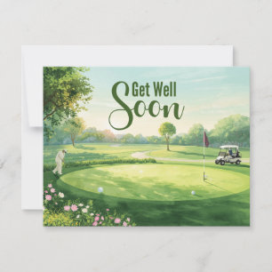 Golf Gute Besserung Golfer Mitteilungskarte