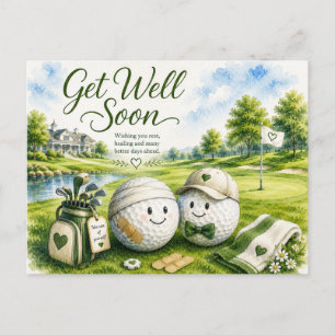 Golf Gute Besserung wünsche für Golfer  Postkarte