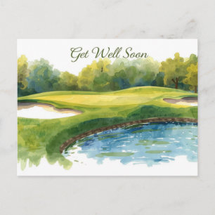 Golf Gute Besserung wünsche für Golfer  Postkarte