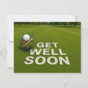 Golf Gute Besserung wünschen dem Golfer Postkarte