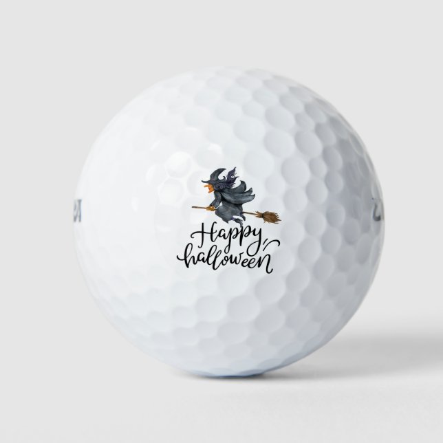 Golf Halloween mit geistspitziger beängstigender H Golfball (Vorderseite)