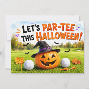Golf Halloween-Party-Einladung mit Monster Einladung