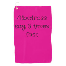 Golf Handtuch in heißen rosa mit Golfflunde