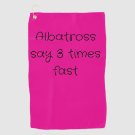 Golf Handtuch in heißen rosa mit Golfflunde