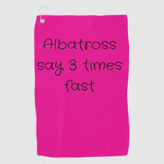 Golf Handtuch in heißen rosa mit Golfflunde