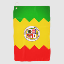 Golf Handtuch mit Bild der Flagge der Stadt LA