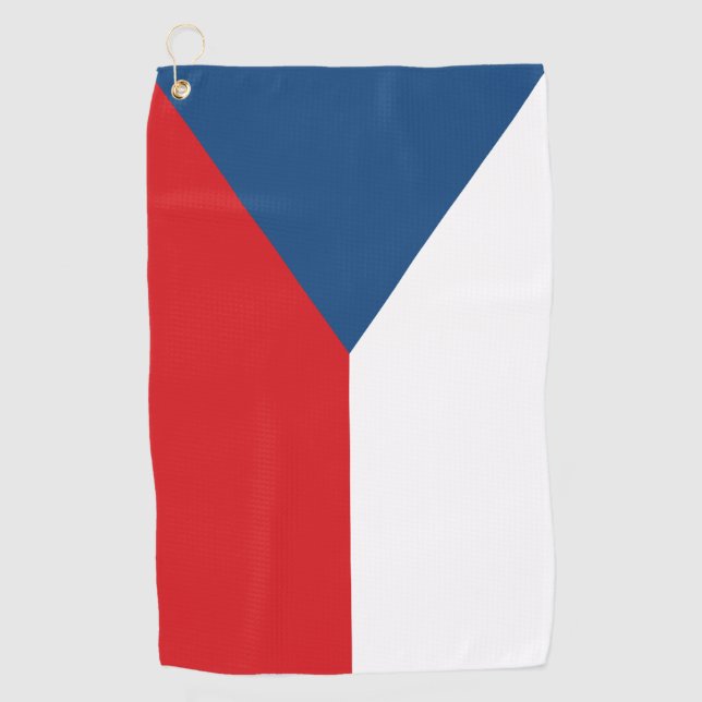 Golf Handtuch mit der Flagge Tschechiens (Vorderseite)