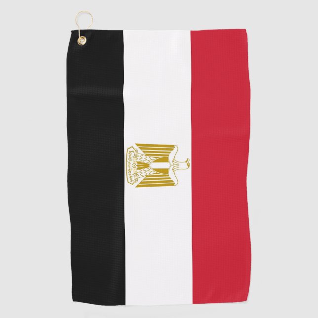 Golf Handtuch mit Flagge Ägyptens (Vorderseite)