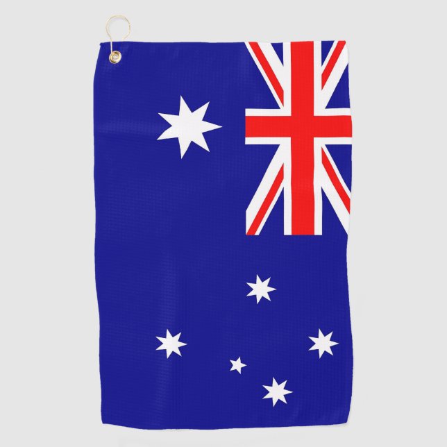 Golf Handtuch mit Flagge Australiens (Vorderseite)