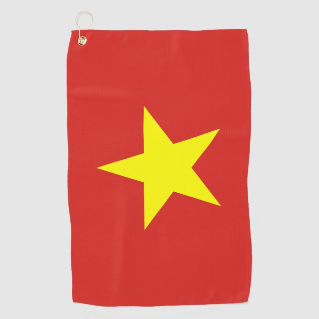 Golf Handtuch mit Flagge von Vietnam (Vorderseite)