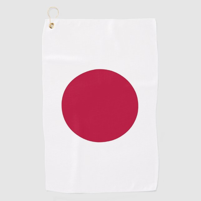 Golf Handtuch mit japanischer Flagge (Vorderseite)