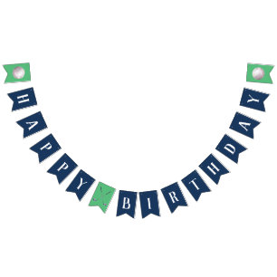 Golf Happy Birthday Banner