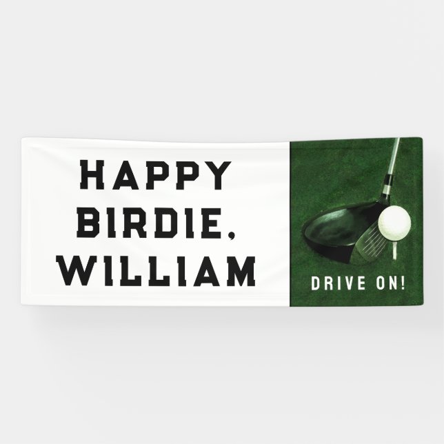 Golf Happy Birthday Banner (Horizontal)