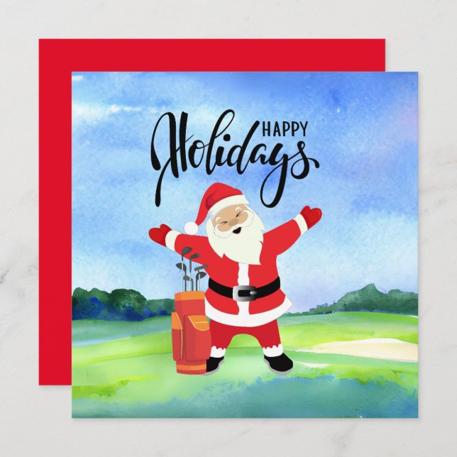 Golf Happy Holiday mit Weihnachten (Vorne/Hinten)