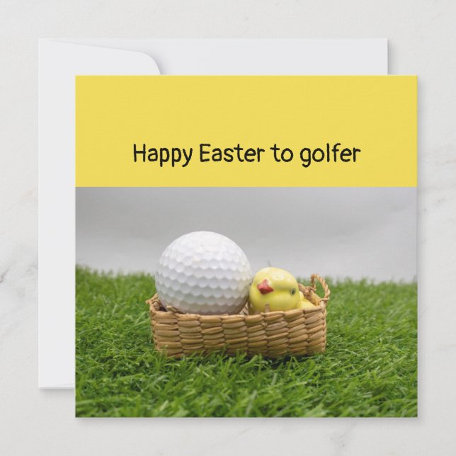 Golf Happy Ostern zum Golfen mit Golf & Ei (Vorderseite)