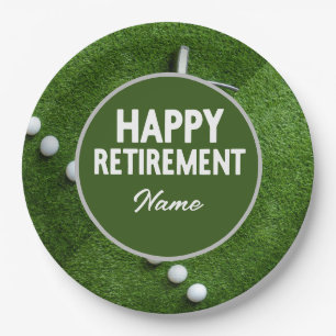 Golf Happy Retirement Pappteller