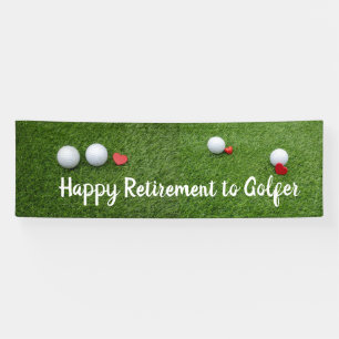 Golf Happy-Ruhestand-Golfball mit Liebe auf Grün Banner