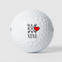 Golf Happy Valentine's Day Liebe Sie mit rotem Her