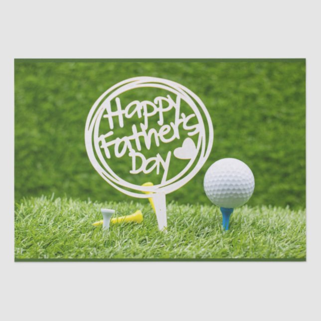 Golf Happy Vatertag für Golf Vater Seidenpapier (Vorderseite)