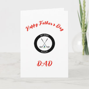 GOLF - Happy Vatertag Golf Card Karte