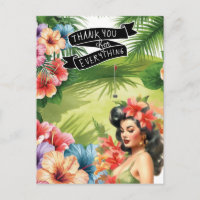 Golf Hawaii Thema Flache Danke Karte