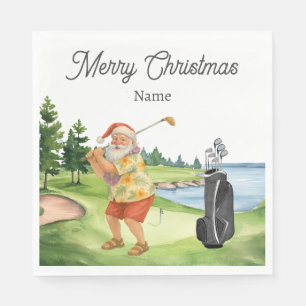 Golf Hawaii Weihnachten Santa Tropische Party Papi Serviette