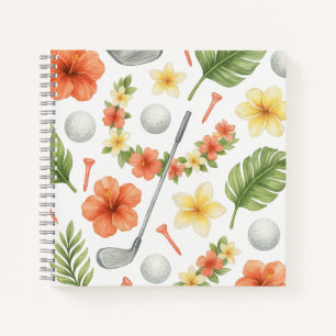 Golf Hawaiian Thema für Golfer Notizbuch